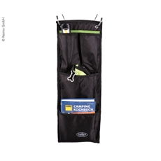 CAMP4 Tessa Mini Organizer med fem fickor, svart med lime detaljer, två öglor för upphängning.